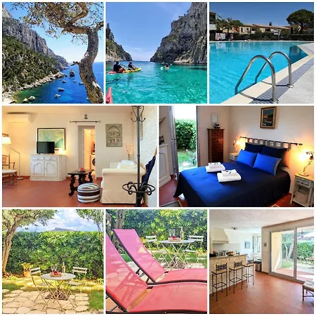 Appartamento Provençal, Spacieux&réconfortant, Emplacement Sûr Au Cœur Du Parc Des Calanques, Salon Et Clim, Lit Confortable, Cuisine équipée Avec Lave-vaisselle Et Lave-linge, Garage, Jardin, Piscine Privés, Inclus Linge, Bureau, Wifi, Netflix, Sans St Cassis